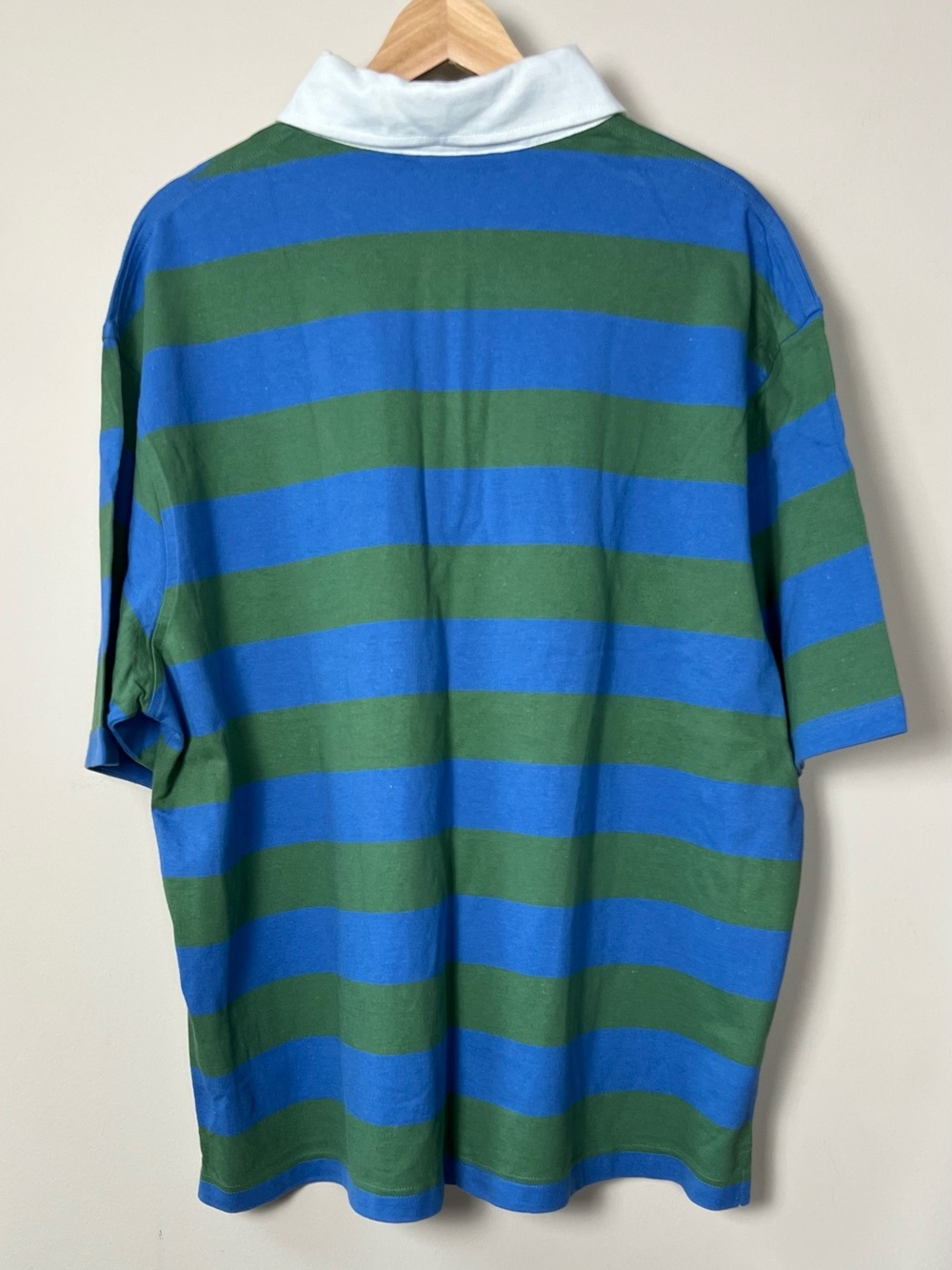 Timberland Vintage Y2K Blue Green Striped Rugby Polo Shirt XL NWT - Picture 3 of 10